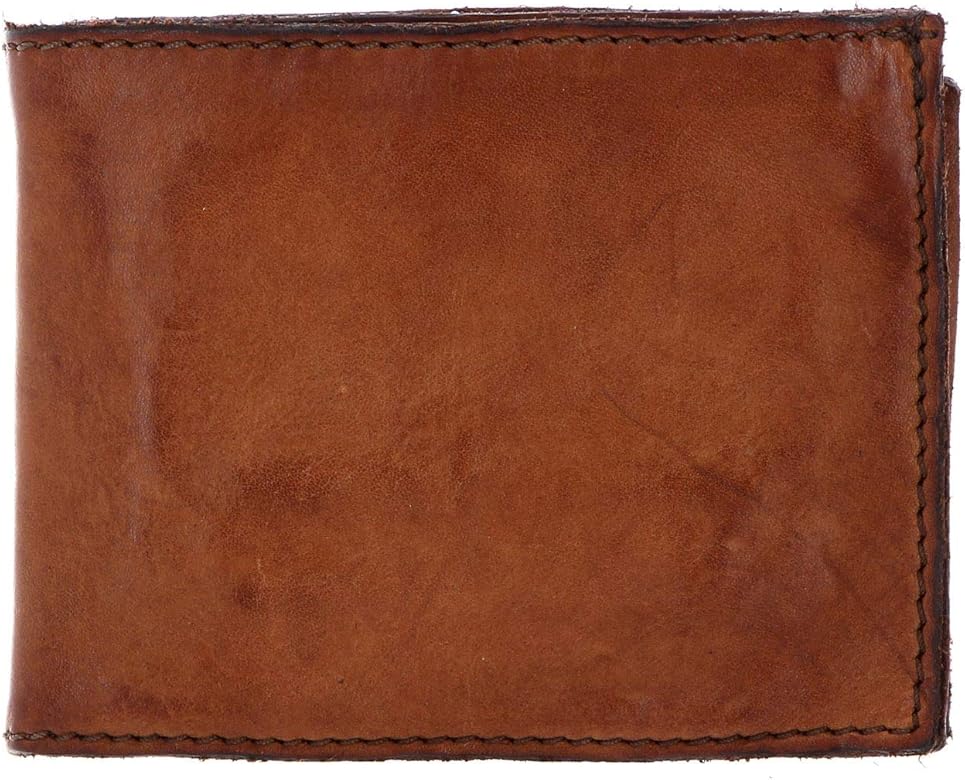 APOLLO - Men Brown Leather Card Holder Thin Money Clip Wallet – BeltNBags