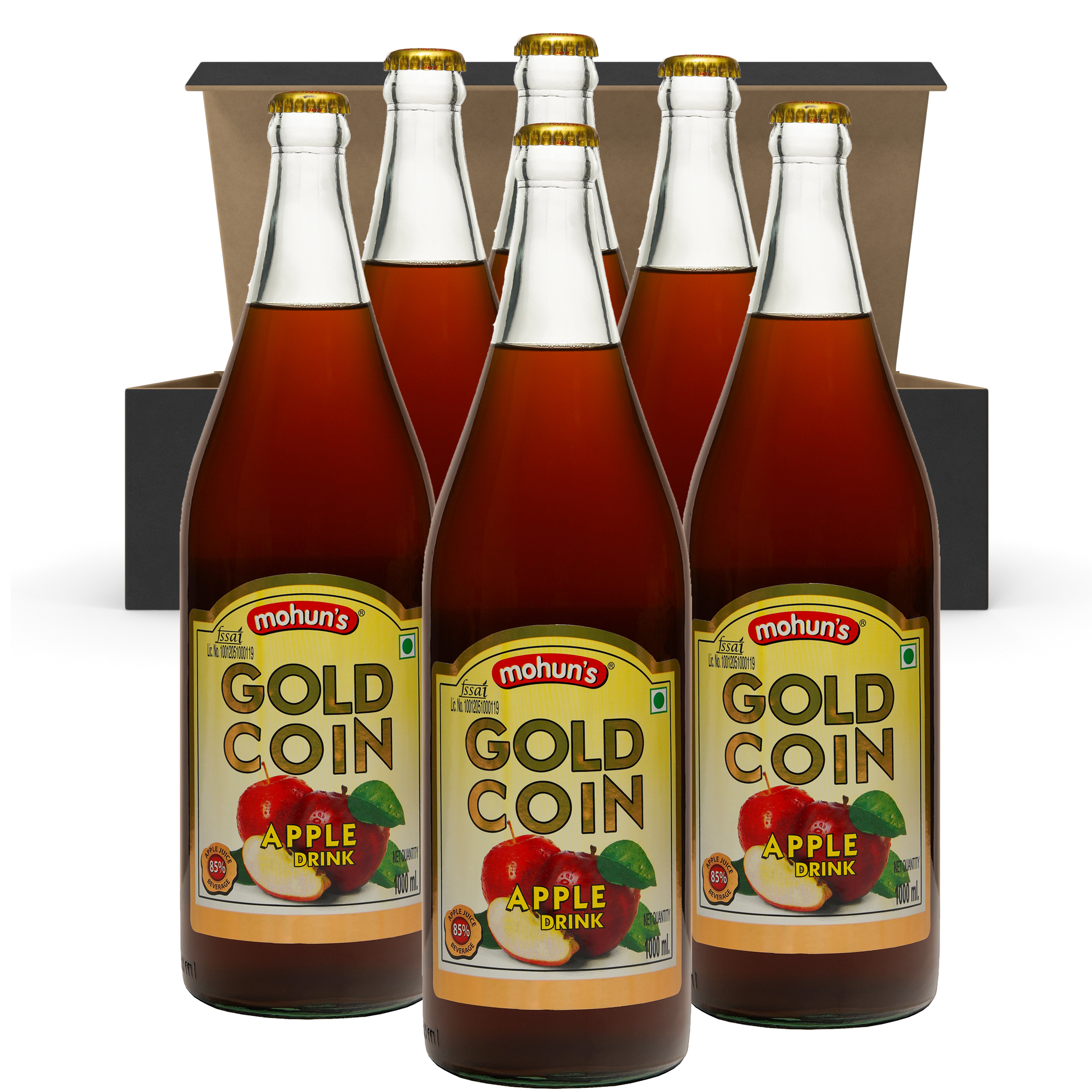 Mohuns gold coin apple juice in Mumbai India