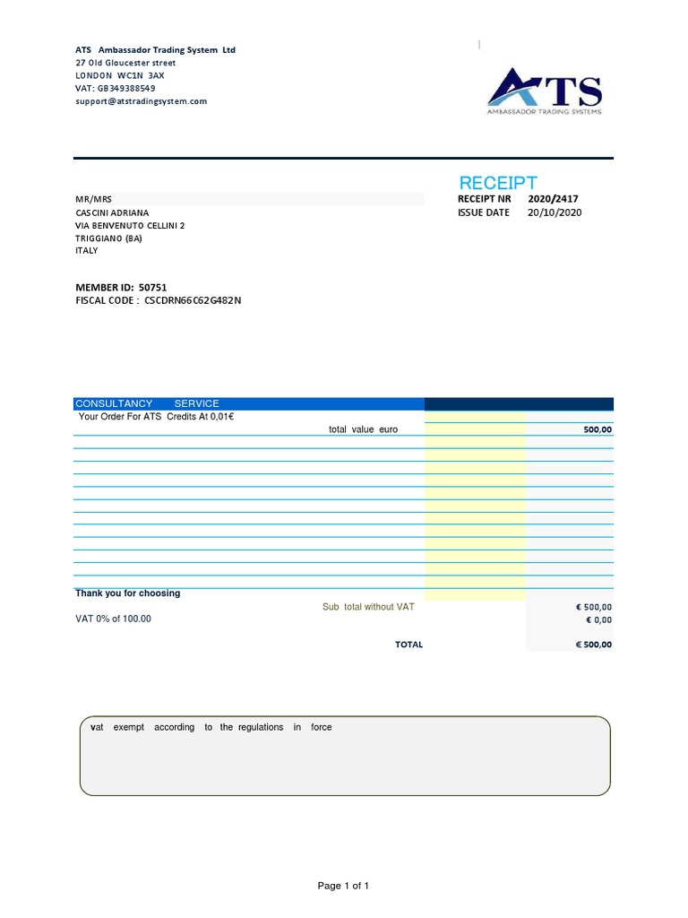 ATS Ambassador Trading System Ltd - Company Profile - Endole