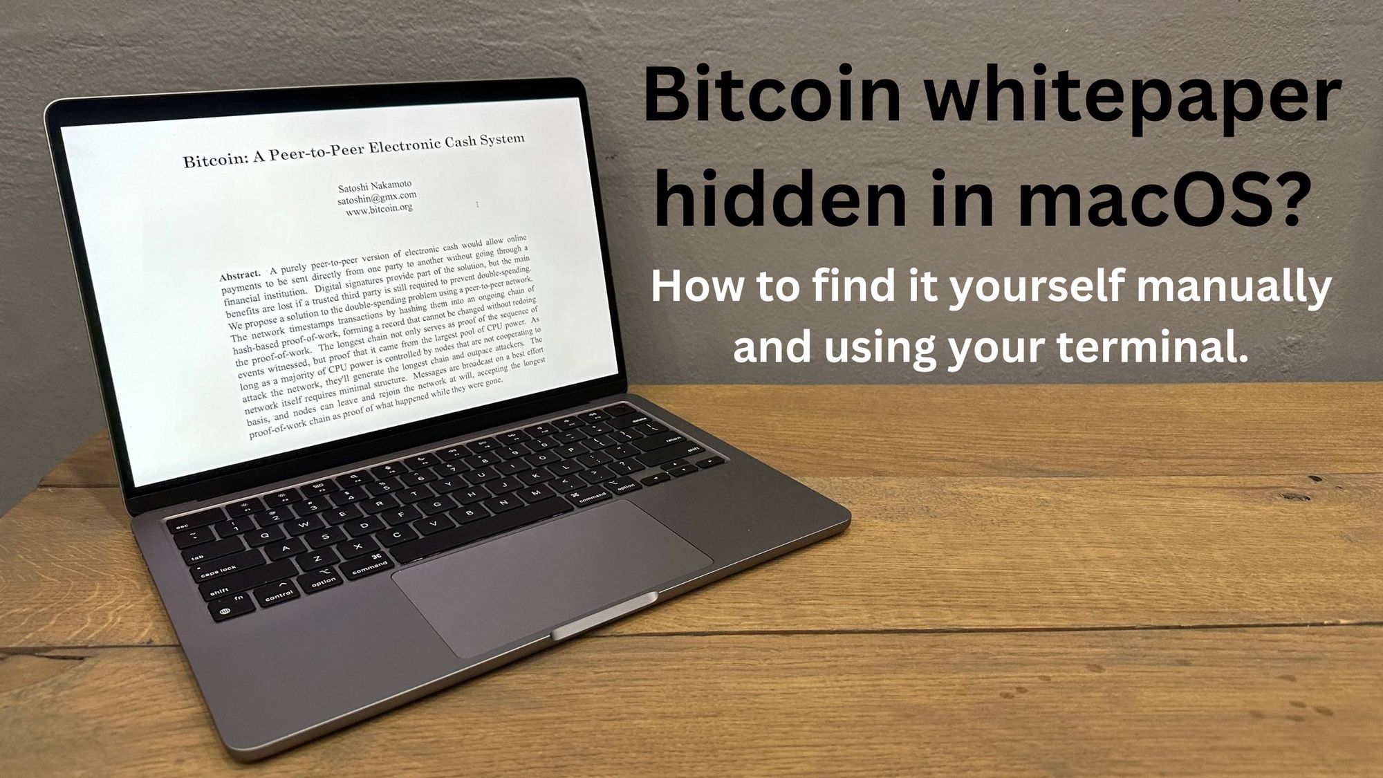 The Bitcoin white paper has been hidden on Macs since Here’s how to find it