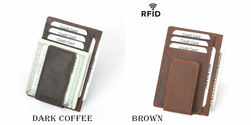 Slim Leather Money Clip Wallet - Kinzd Slim Wallet
