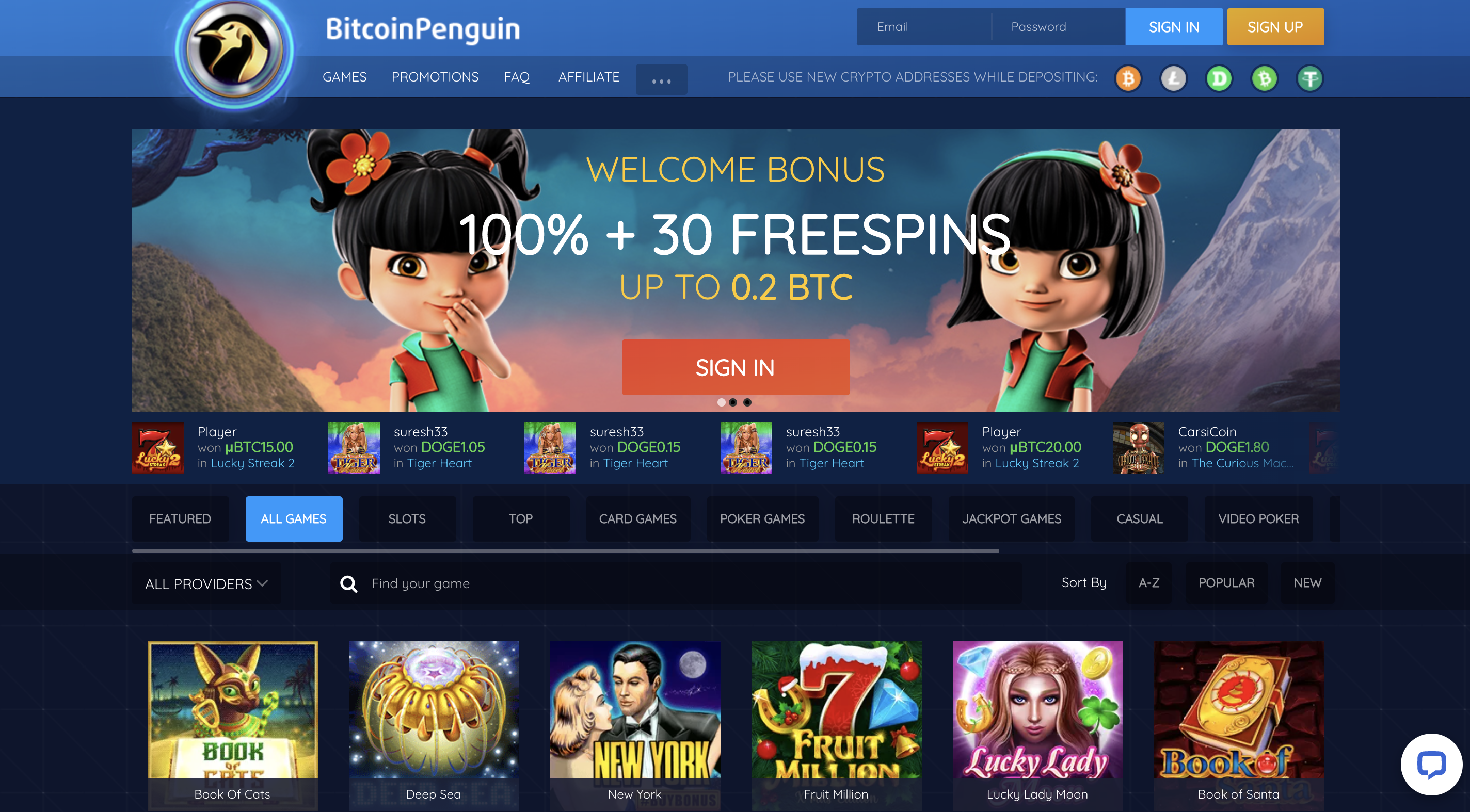 BitcoinPenguin Casino Review: Must Read Before Sign-Up - BestBitcoinCasino