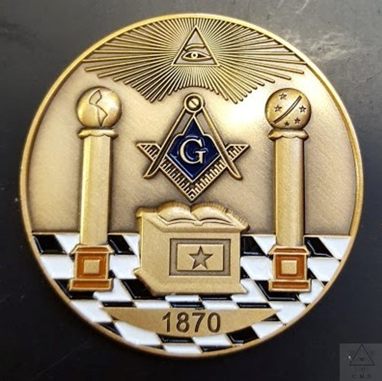 Stunning masonic stamping metal coin for Decor and Souvenirs - family-gadgets.ru