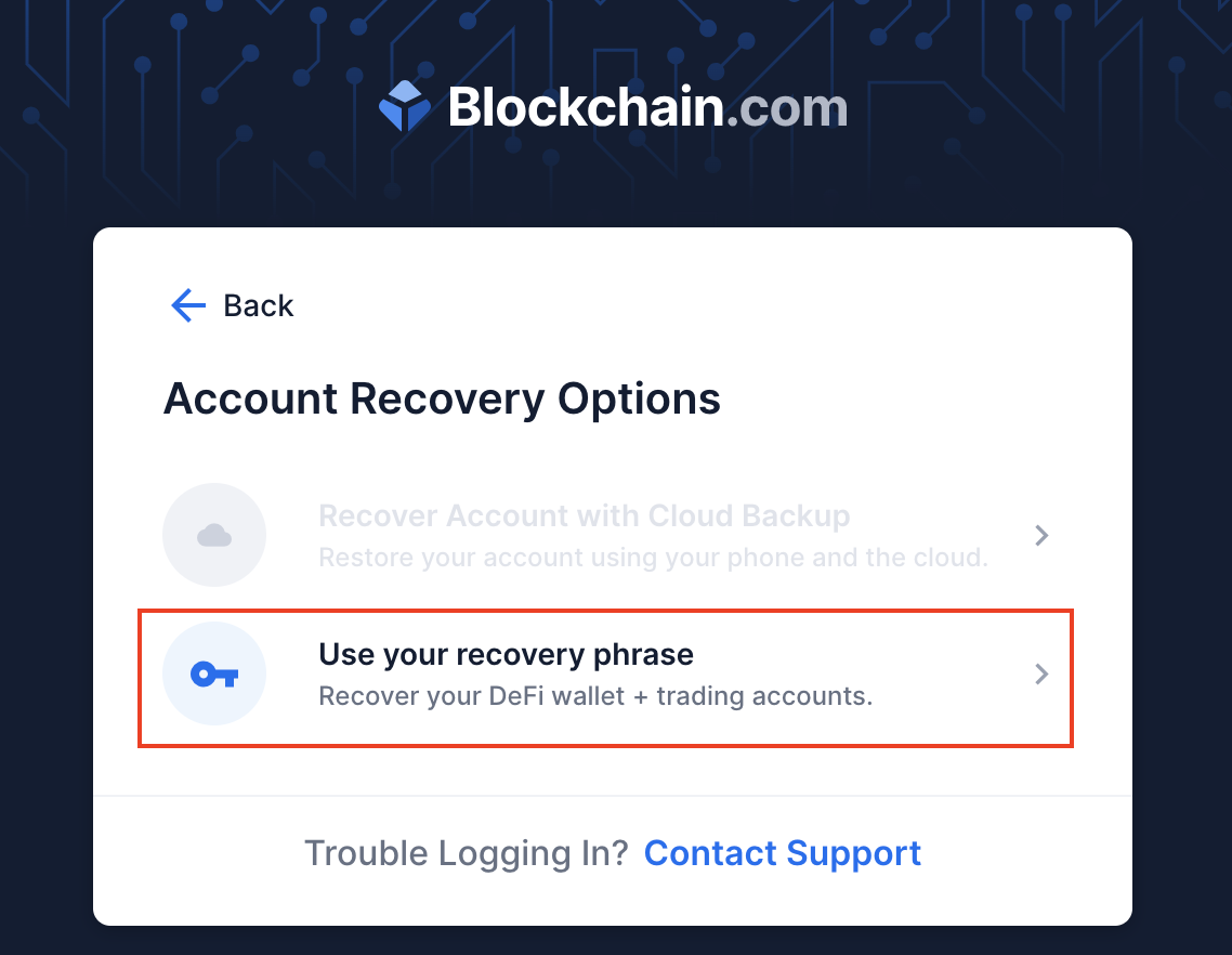 New Wallet Backup and Recovery Functionality