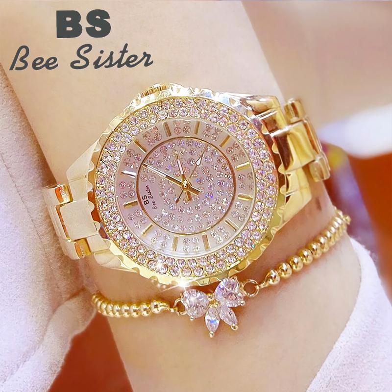 BS BEE SISTER Business Waterproof Quartz Watch With Stainless Steel Belt For Women Fa