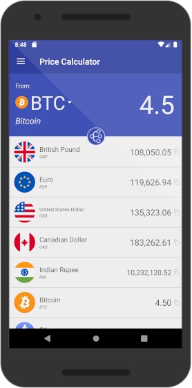 CryptoConvert - Cryptocurrency Conversion Calculator App
