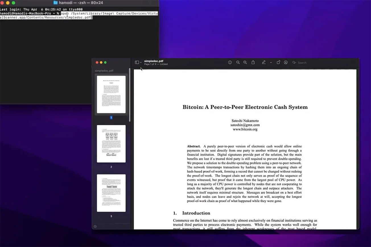 Bitcoin whitepaper found hidden in macOS with unknown 'Virtual Scanner II' app | AppleInsider