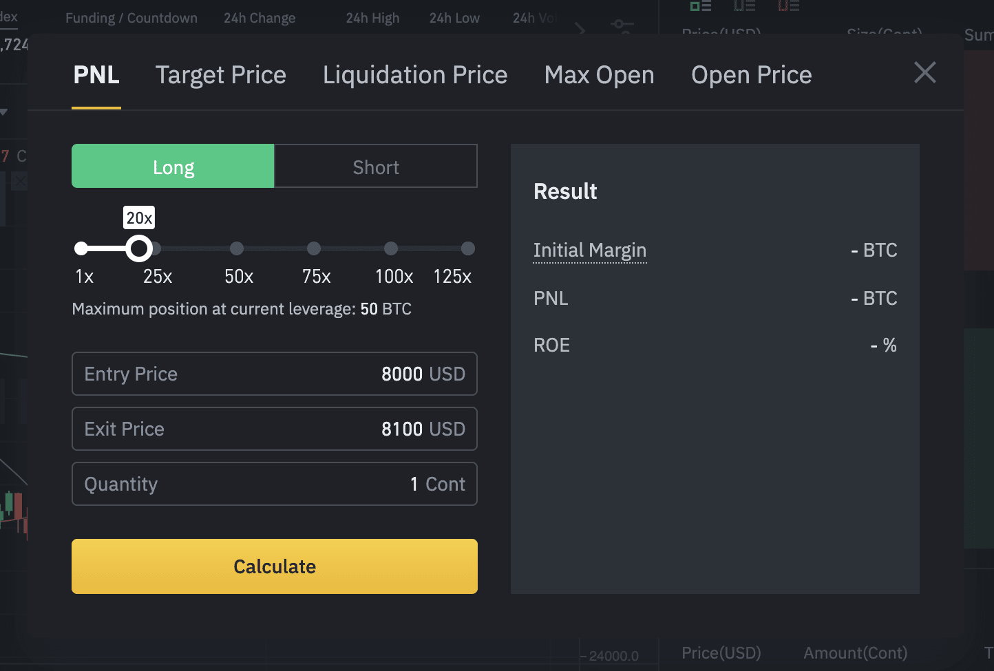 Binance Futures Position Calculator