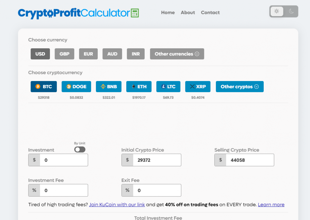 Bitcoin (BTC) Profit Calculator - Calculate Bitcoin Profit/Loss Online