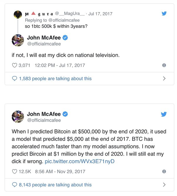 John McAfee Appears to Move Cryptocurrency Markets With a Single Tweet