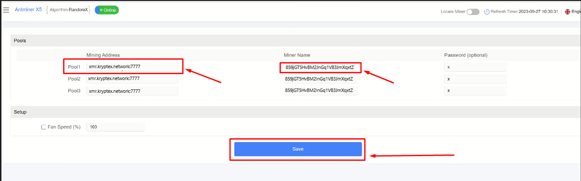 ⛏️ASIC Bitmain Antminer X5 | Kryptex Pool