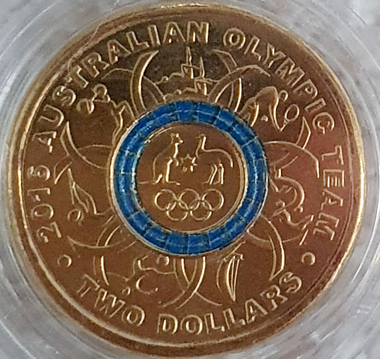Collectible Australian Olympic Team Blue Ring $2 Coin | Mysite