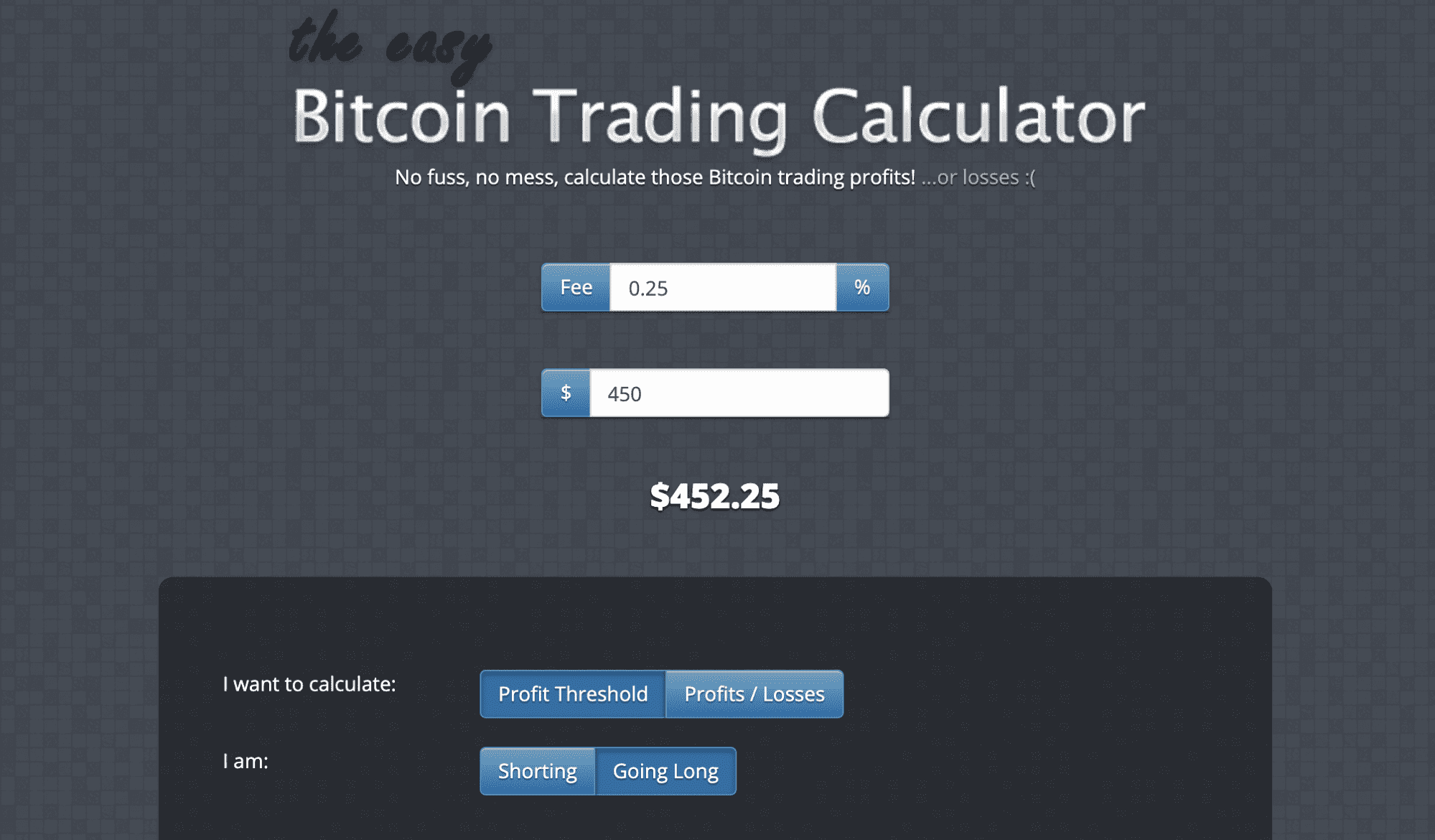 Bitcoin Profit Calculator [FREE] Online Tool