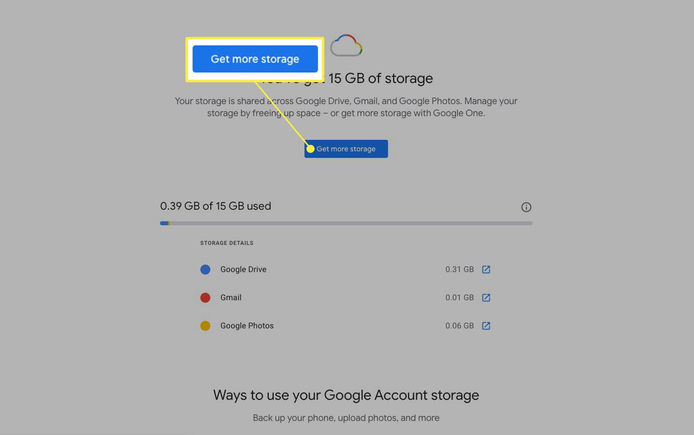 Add more storage to Google Drive | Google Workspace Knowledge Center