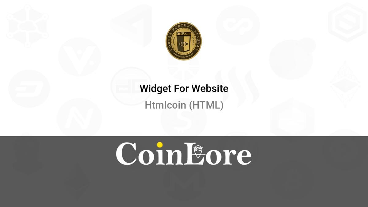 HTMLCOIN price - HTML to USD price chart & market cap | CoinBrain