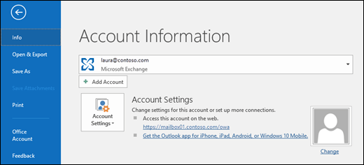 Exchange account server settings - Microsoft Support
