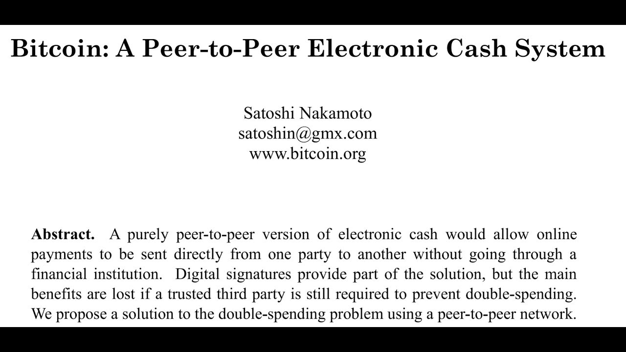 Bitcoin: A Peer-to-Peer Electronic Cash System | Botspedia