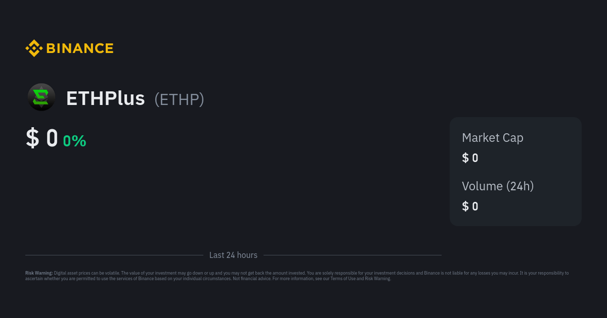 ETHPlus Price Today - ETHP Price Chart & Market Cap | CoinCodex