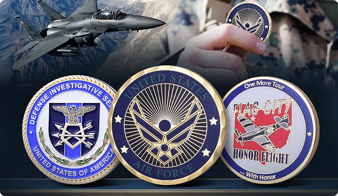 Air Force challenge coins | USAF (ret) Veteran Owned | BBB A+