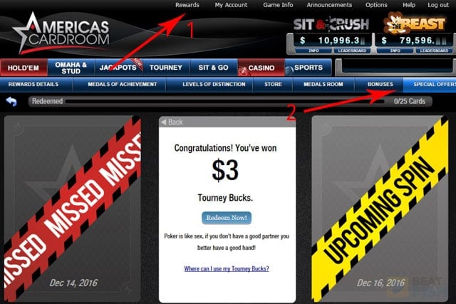 Secret Americas Cardroom Free Chip - Promotion Codes - No Dep Bonuses