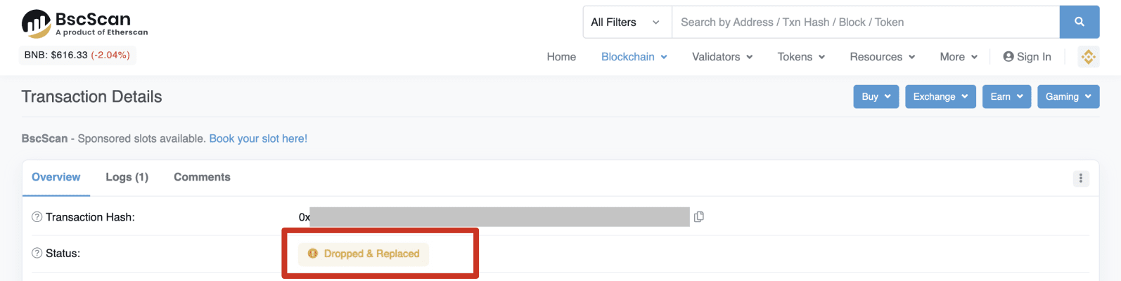 Blockchain explorer — check transaction hash & track other cryptocurrency information