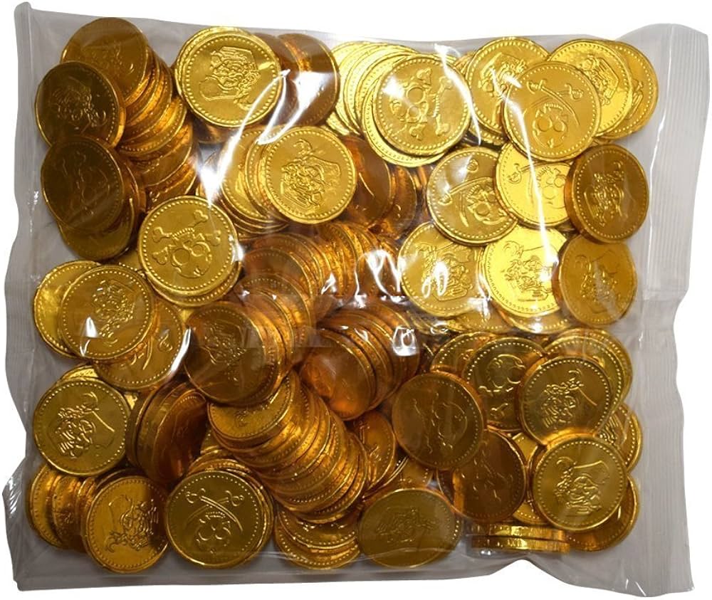 Chocolate coins in a net, Suitable for vegans and gluten free, g
