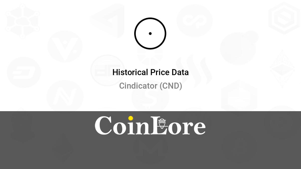 Cindicator Price Today - CND Coin Price Chart & Crypto Market Cap