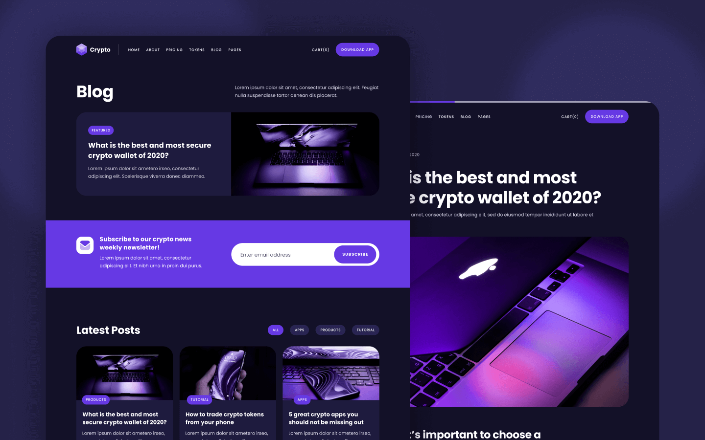 Crypto Website Templates