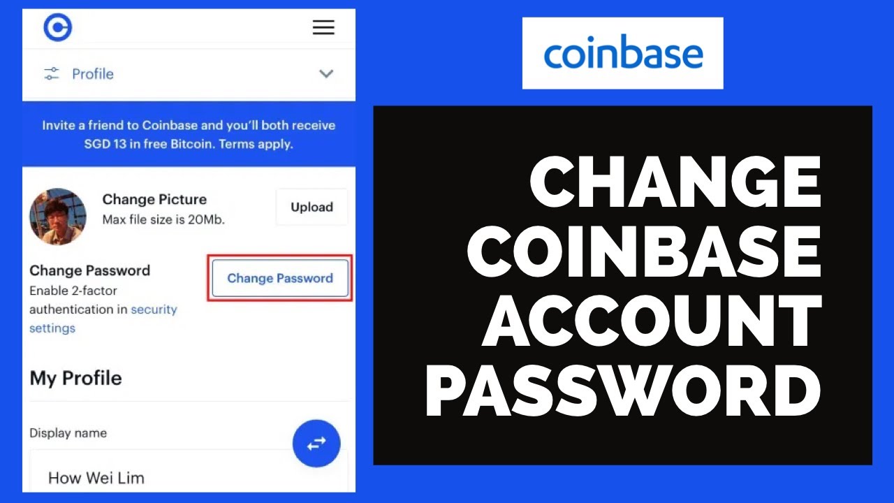 Coinbase Desk - Change Coinbase Password