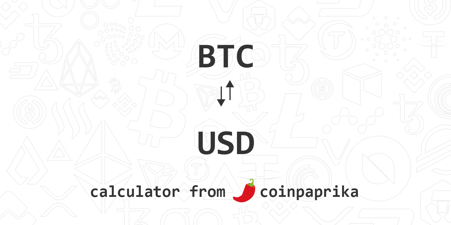 1 BTC to USD - Bitcoins to US Dollars Exchange Rate