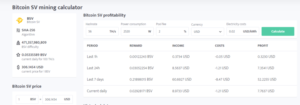 BTC(Bitcoin) Mining Profitability Calculator_Btcfans