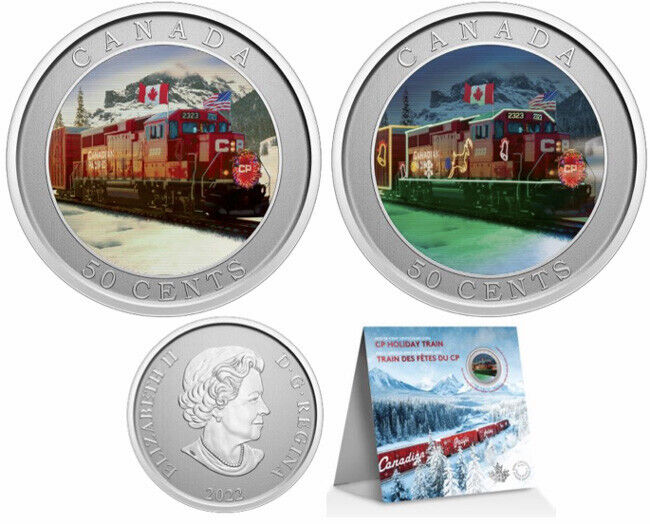 Cent CP Holiday Train Lenticular Coin