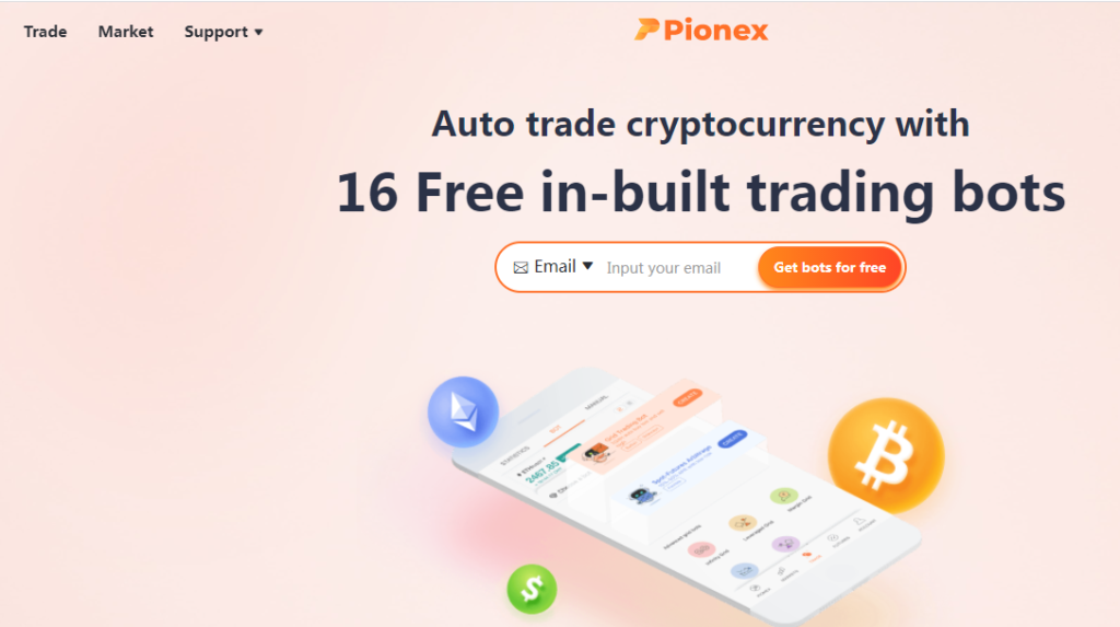 Pionex | Bitcoin Ethereum Auto buy low and sell high | Free Crypto Trading Bot