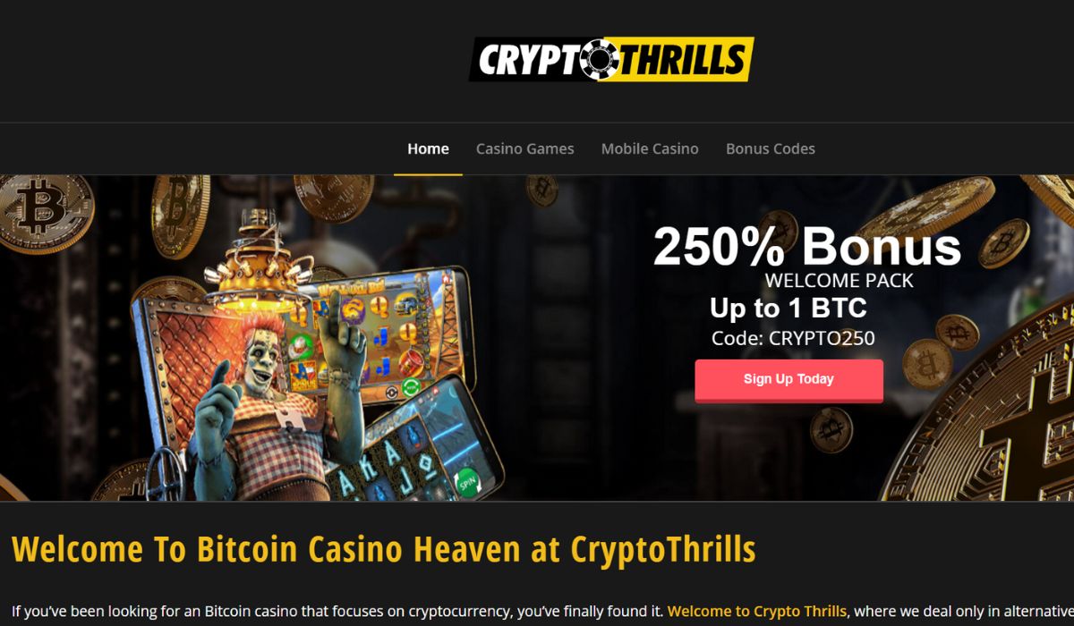 Crypto Thrills No Deposit Bonus Codes [Free Chip] | CoinCodex