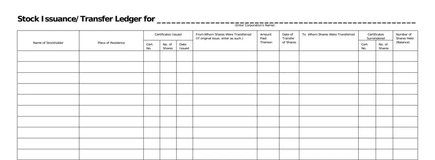 Stock Ledger | UpCounsel 