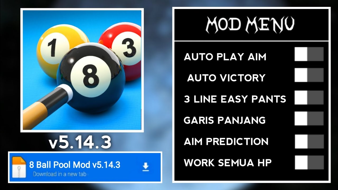 8 Ball Pool MOD APK (Menu: Long line/Anti-ban) Download