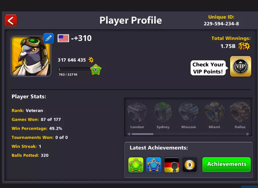 Selling and buying 8 Ball Pool accounts