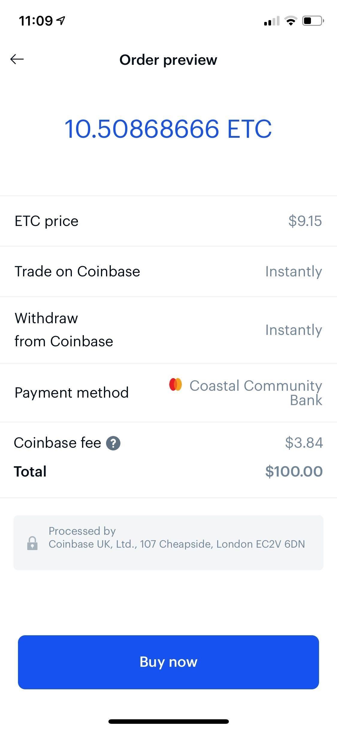 coinbase limit canada