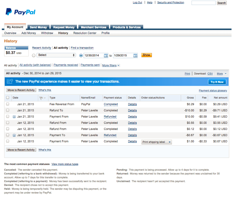 Why can't I access transaction history greater than 3 years? | PayPal IN