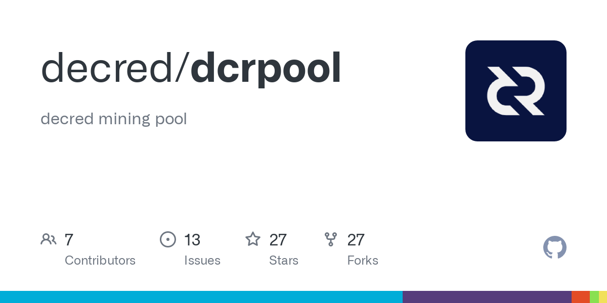 GitHub - decred/dcrpool: decred mining pool