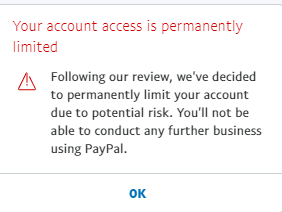 They limited my account for no reason - PayPal Community