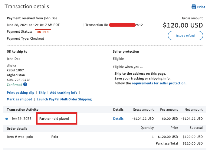 PayPal Scams - Payment Pending for Shipment Tracking - AngellEYE