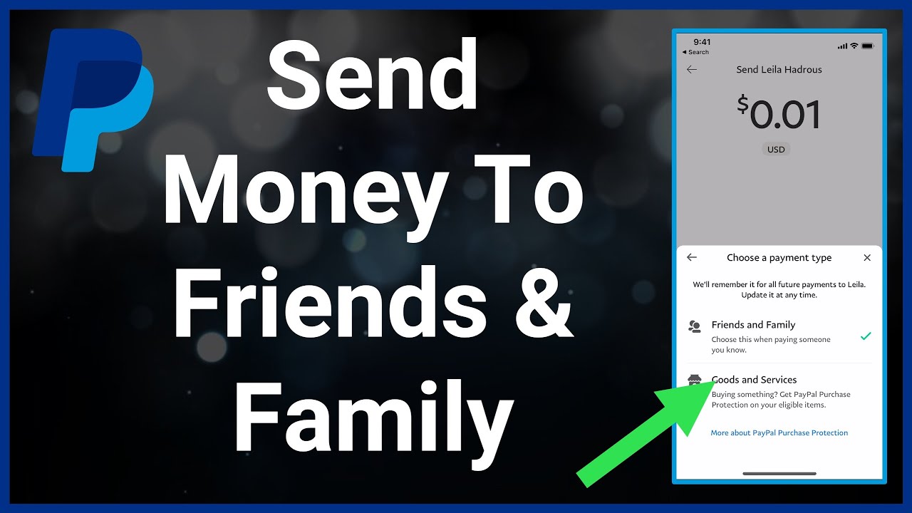 How to send PayPal friends and family?