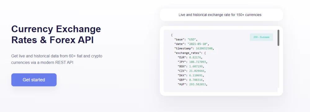 Exchange Rate - API | Currencylayer API