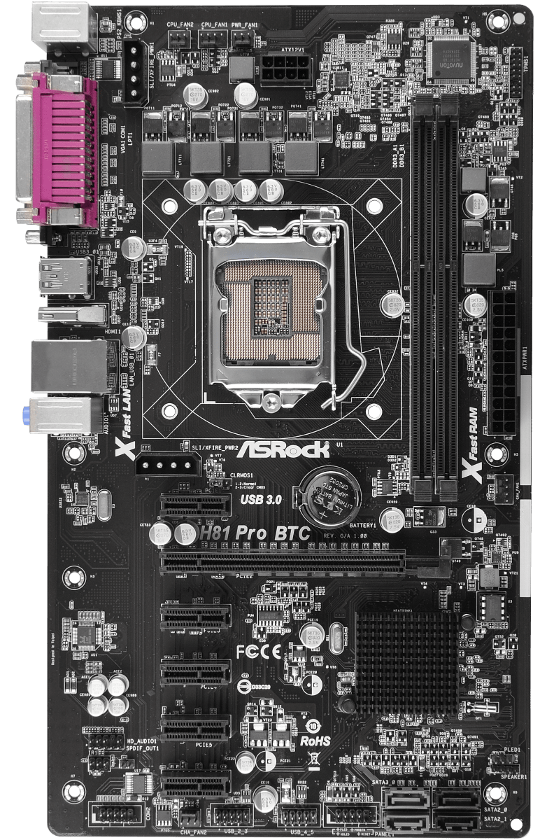 Asrock Intel H81 PRO BTC R LGA ATX DDR3 Motherboard
