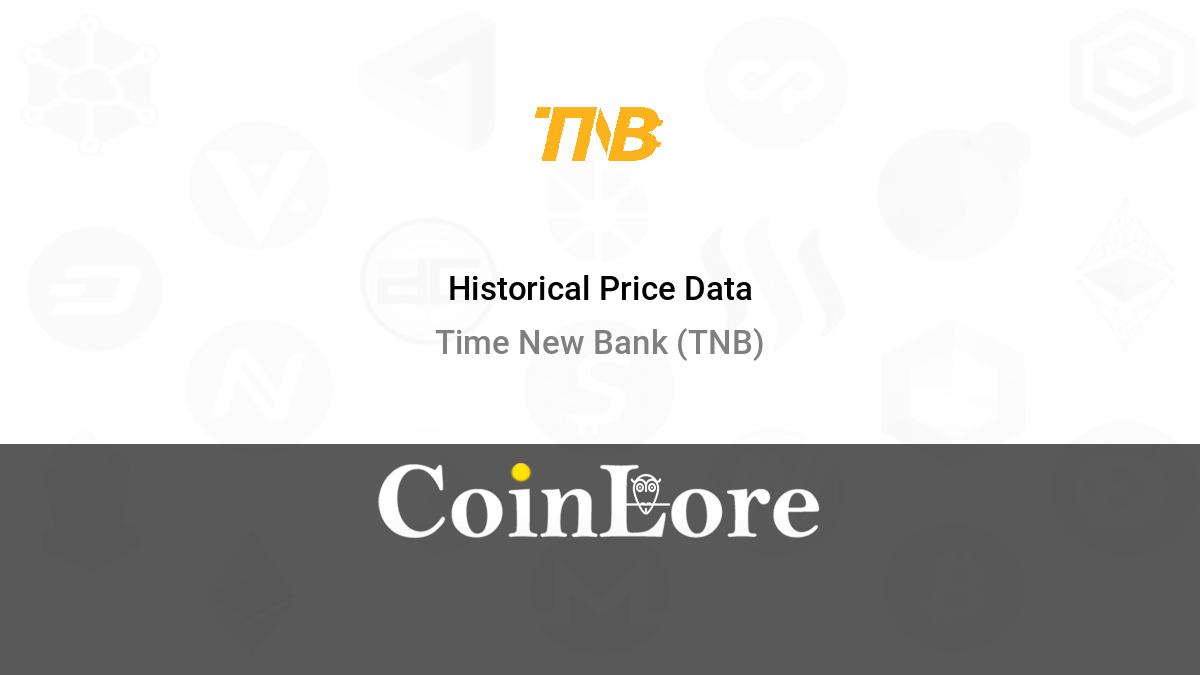 Time New Bank (TNB) live coin price, charts, markets & liquidity