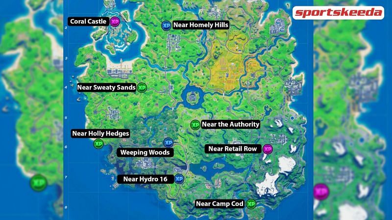 Fortnite Chapter 2 Season 4 Week 8 XP Coin Locations Guide