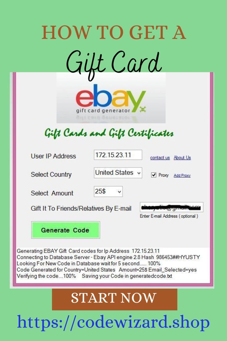 eBay GIFT CARD Generator Unused Update No Human Verification