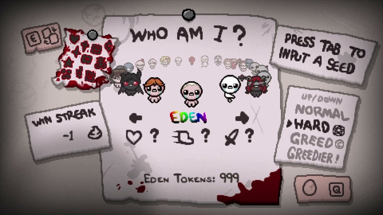 Eden - Binding of Isaac: Rebirth Wiki