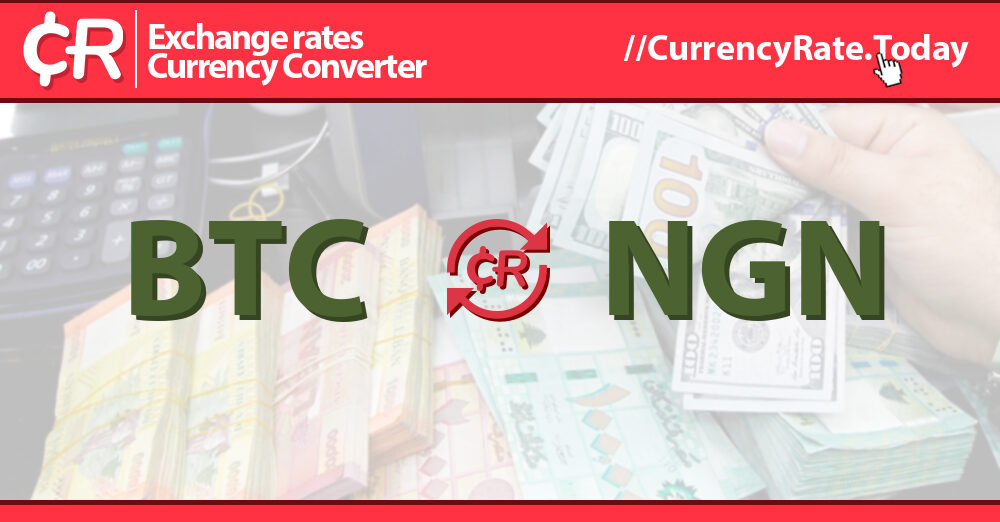 Bitcoin to Nigerian Naira or convert BTC to NGN